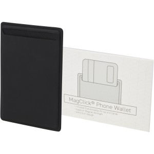 Magclick phone wallet, Solid black (Office desk equipment)