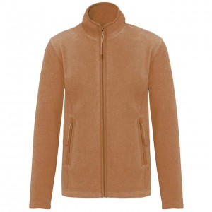 MAUREEN - LADIES' FULL ZIP MICROFLEECE JACKET, Camel Heather (Pullovers)