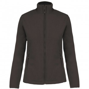 MAUREEN - LADIES' FULL ZIP MICROFLEECE JACKET, Dark Grey (Polar pullovers)