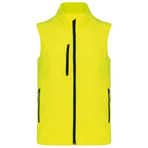 MEN'S SOFTSHELL BODYWARMER, Fluorescent Yellow (Vests)