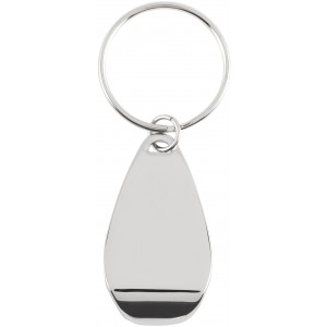 Metal 2-in-1 key holder Alma, silver (Keychains)