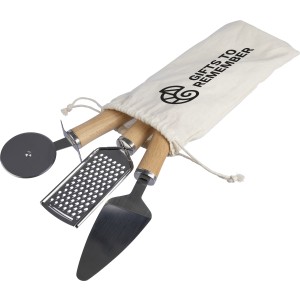 Metal and wooden kitchen tool set Sylvan, brown (Metal kitchen equipments)