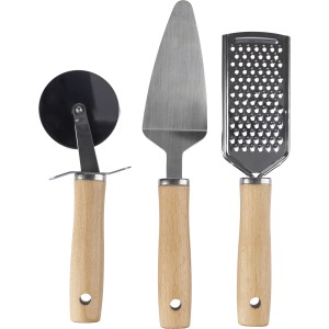 Metal and wooden kitchen tool set Sylvan, brown (Metal kitchen equipments)