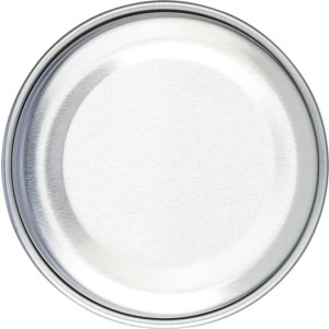 Metal tin lip balm Kevin, silver (Body care products)