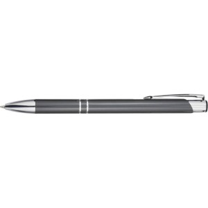 Moneta aluminium click ballpoint pen, Grey (Metallic pen)