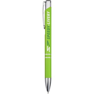 Moneta aluminium click ballpoint pen, Lime (Metallic pen)