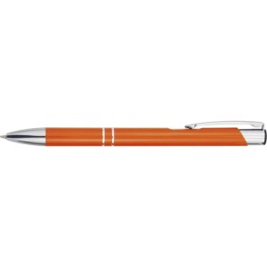 Moneta aluminium click ballpoint pen, Orange (Metallic pen)
