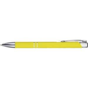 Moneta aluminium click ballpoint pen, Yellow (Metallic pen)