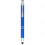 Moneta anodized aluminium click stylus ballpoint pen, Royal blue