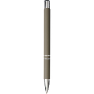Moneta soft touch click ballpoint pen, grey (Metallic pen)
