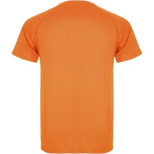 Montecarlo short sleeve kids sports t-shirt, Fluor Orange (T-shirt, mixed fiber, synthetic)
