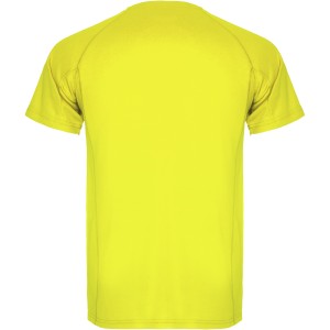 Montecarlo short sleeve kids sports t-shirt, Fluor Yellow (T-shirt, mixed fiber, synthetic)