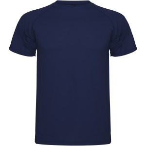 Montecarlo short sleeve kids sports t-shirt, Navy Blue (T-shirt, mixed fiber, synthetic)