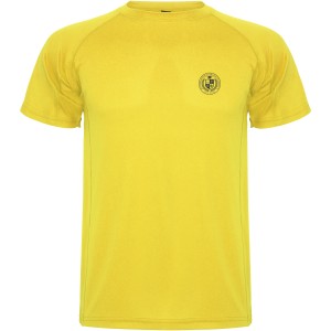 Montecarlo short sleeve kids sports t-shirt, Yellow (T-shirt, mixed fiber, synthetic)
