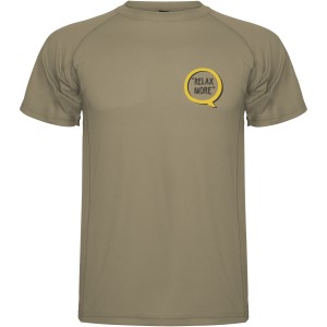 Montecarlo short sleeve men's sports t-shirt, Dark Sand (T-shirt, mixed fiber, synthetic)