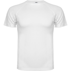 Montecarlo short sleeve men's sports t-shirt, White (T-shirt, mixed fiber, synthetic)