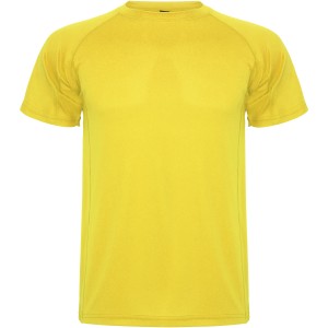 Montecarlo short sleeve men's sports t-shirt, Yellow (T-shirt, mixed fiber, synthetic)