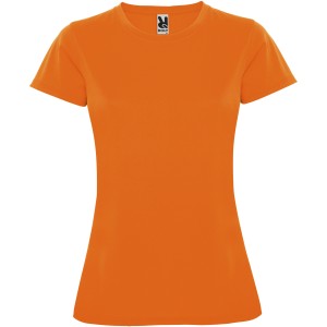 Montecarlo short sleeve women's sports t-shirt, Fluor Orange (T-shirt, mixed fiber, synthetic)