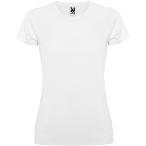 Montecarlo short sleeve women's sports t-shirt, White (T-shirt, mixed fiber, synthetic)