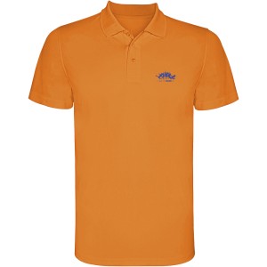 Monzha short sleeve kids sports polo, Fluor Orange (Polo short, mixed fiber, synthetic)
