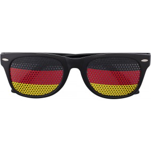 Plexiglass sunglasses with country flag Lexi, black/red