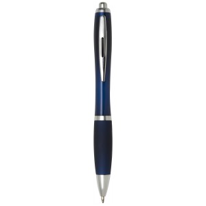Nash ballpoint pen with coloured barrel and grip, Indigo blu