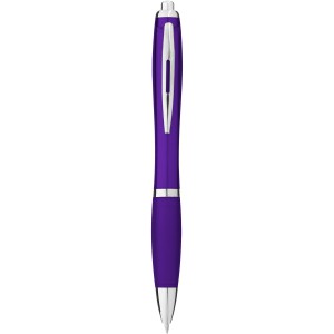 Nash ballpoint pen with coloured barrel and grip, Purple (Plastic pen)