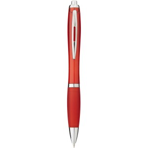 Nash ballpoint pen with coloured barrel and grip, Red (Plastic pen)