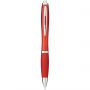 Nash ballpoint pen with coloured barrel and grip, Red