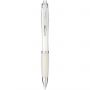 Nash ballpoint pen with coloured barrel and grip, White