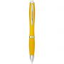 Nash ballpoint pen with coloured barrel and grip, Yellow