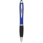 Nash coloured stylus ballpoint pen with black grip, Royal blue, solid black