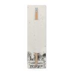 Natural pencil in seeded pouch, White (MO2257-06)