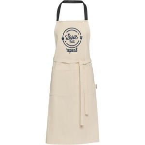Nia 200 g/m2 recycled cotton apron, Solid black (Kitchen textile)
