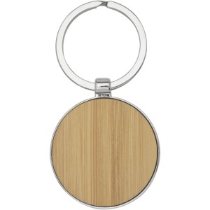 Nino bamboo round keychain, Wood (Keychains)