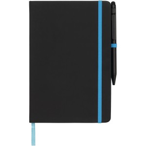 Noir Edge medium notebook, solid black,Blue (Notebooks)