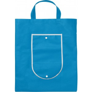 Nonwoven (80 g/m2) foldable shopping bag Francesca, light bl (Shopping bags)