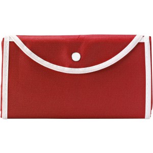 Nonwoven (80 g/m2) foldable shopping bag Francesca, red (Shopping bags)