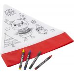 Nonwoven (80 gr/m2) Christmas hat Maryse, red/white (8291-48)