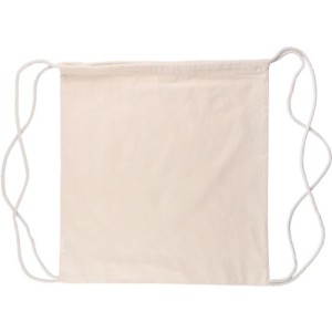Oeko-Tex cotton (150 gsm) drawstring backpack Georgia, khaki (Backpacks)