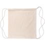 Oeko-Tex cotton (150 gsm) drawstring backpack Georgia, khaki