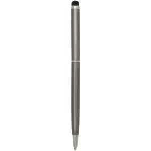 Ore aluminium ballpoint pen with stylus (blue ink), Titanium (Metallic pen)