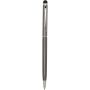 Ore aluminium ballpoint pen with stylus (blue ink), Titanium