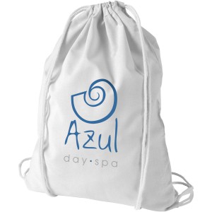 Oregon cotton drawstring backpack, White (Backpacks)