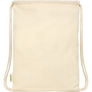Orissa 100 g/m2  organic cotton drawstring backpack, natural (Backpacks)