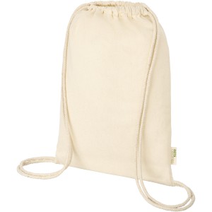 Orissa 100 g/m2  organic cotton drawstring backpack, natural (Backpacks)