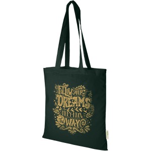Orissa 140 g/m2  organic cotton tote bag 7L, Dark green (cotton bag)