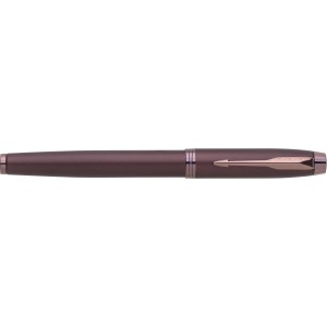 Parker IM Monochrome PVD rollerball, burgundy (Metallic pen)