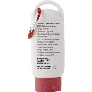 PE sunscreen lotion bottle Erin, red (Body care products)