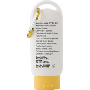 PE sunscreen lotion bottle Erin, yellow (Body care products)